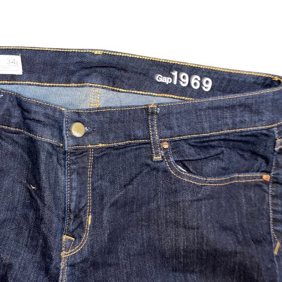 Gap 1969 Women Jeans Denim Pants Size 34L Sexy Bootcut Flare Leg Western Cowgirl - Picture 3 of 4